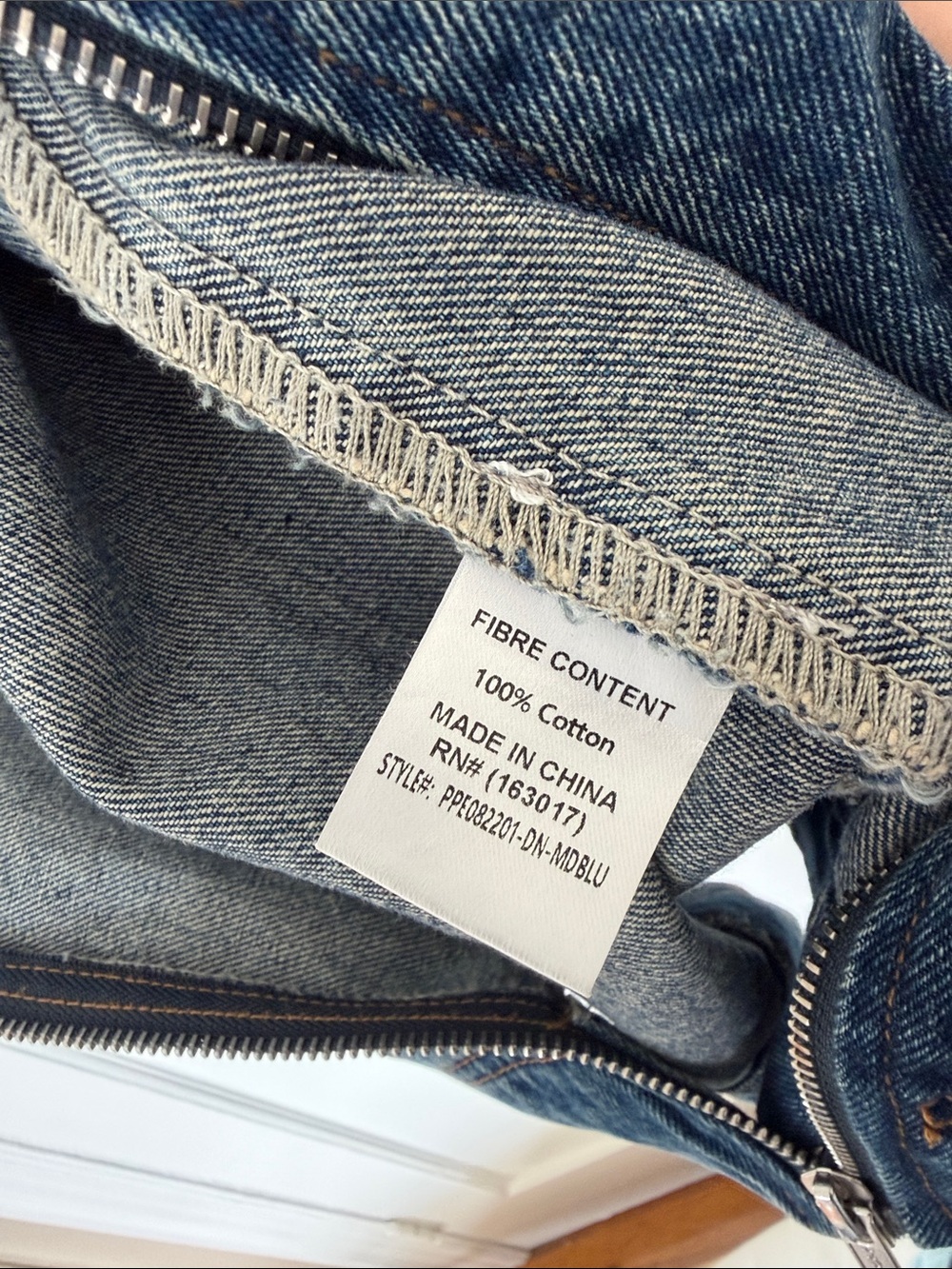 Denim Bomber Zip Up Jacket - Picture 3 of 3